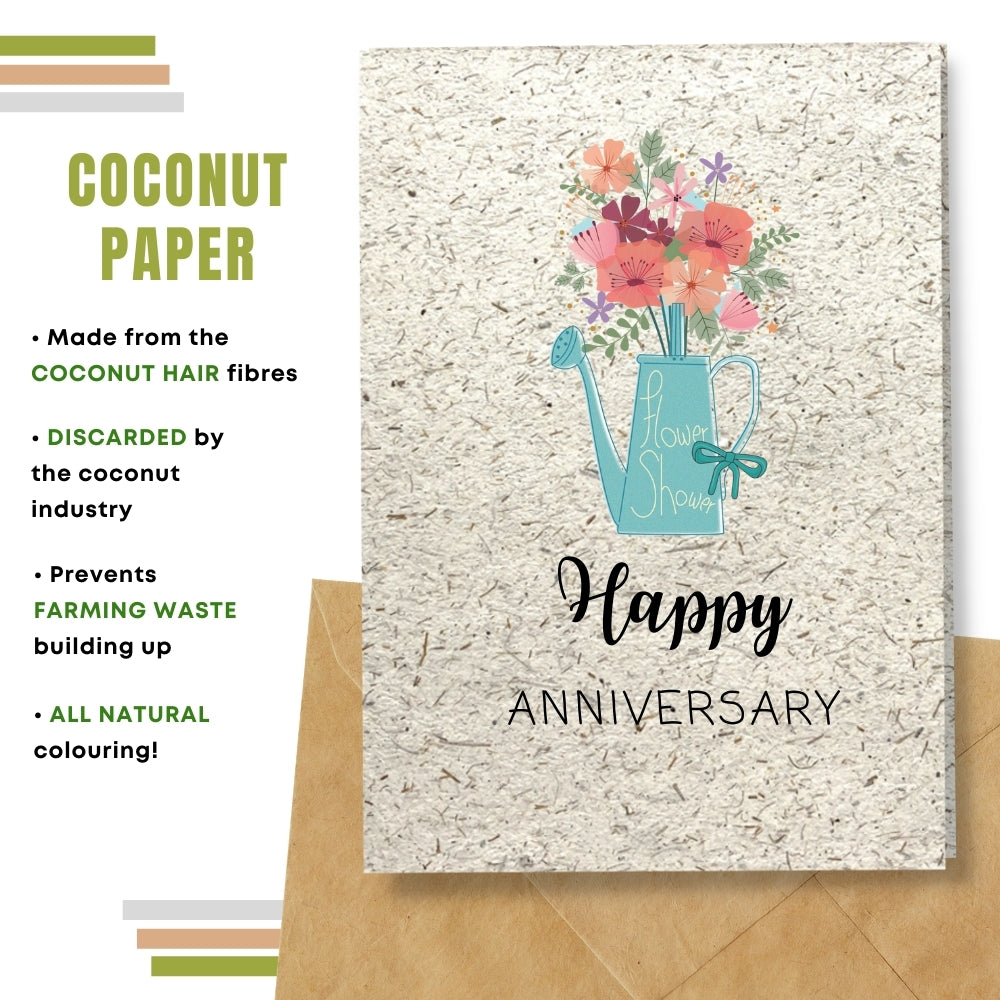 General Anniversary Card - Blue Flower Can