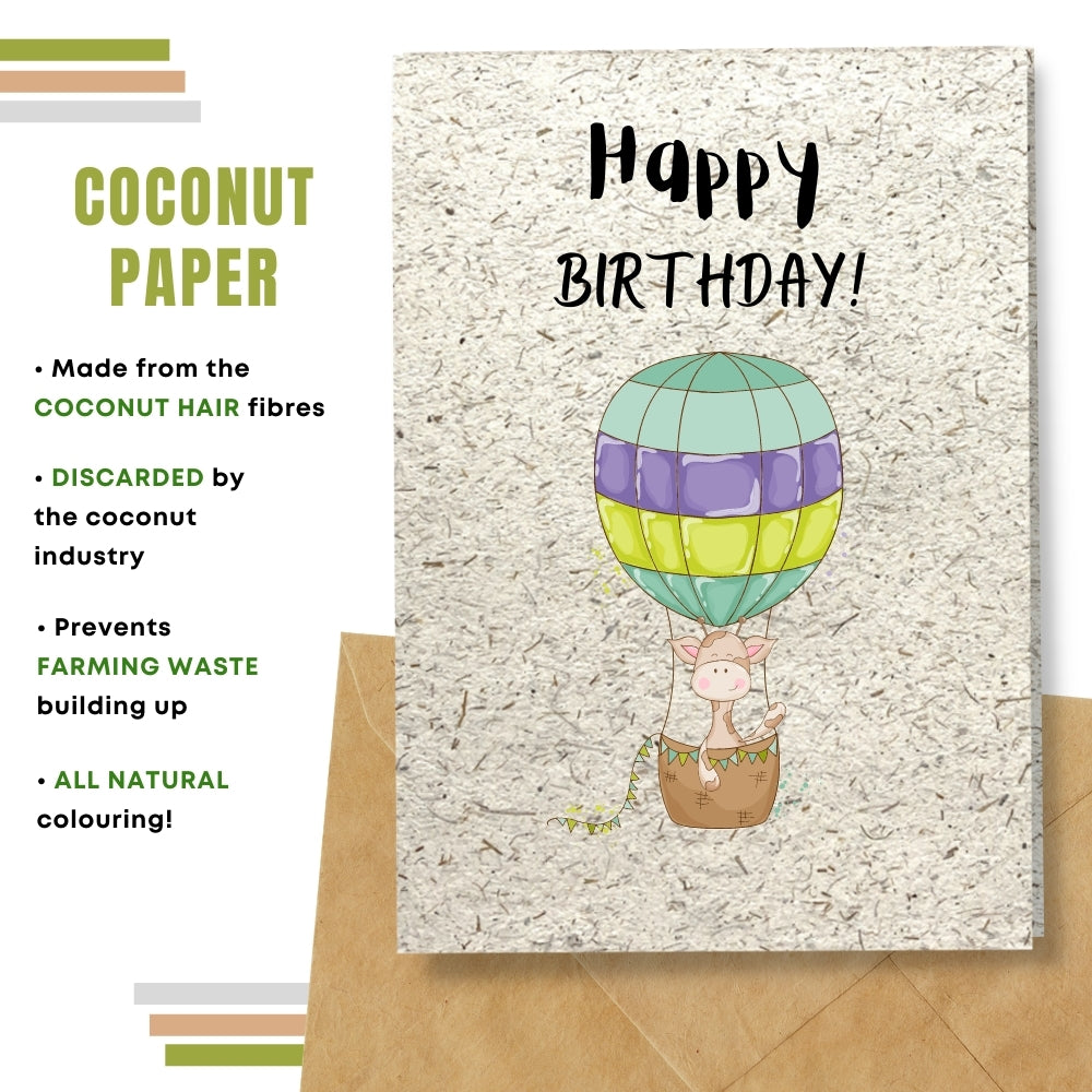 Children Birthday Card - Globetrotting Giraffe
