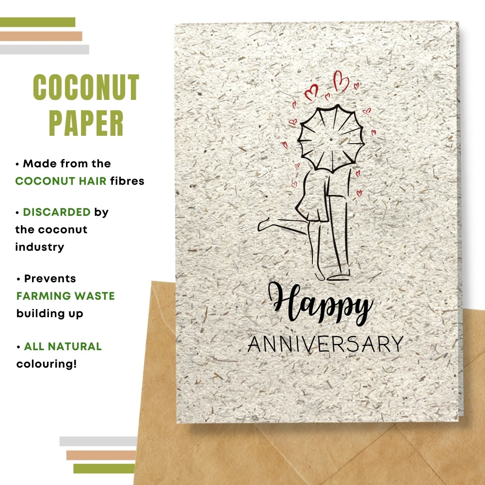 General Anniversary Card - Kissing In The Rain