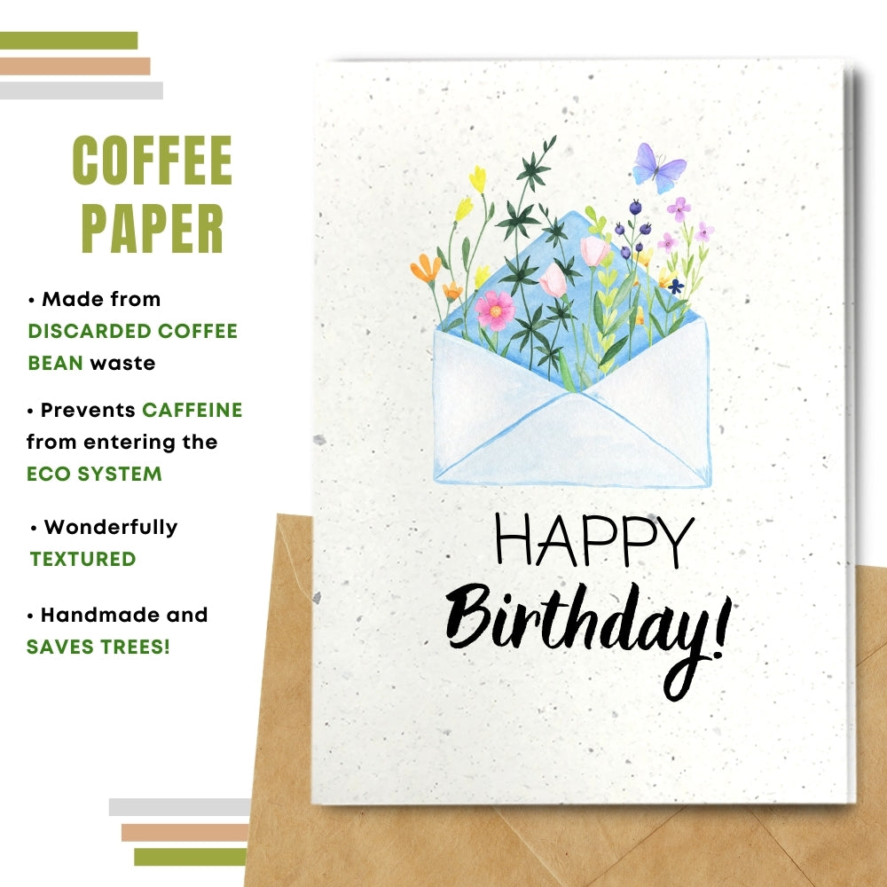 General Birthday Card - Flowers In Envelope