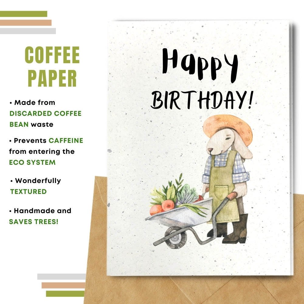 General Birthday Card - Gardening Bunny