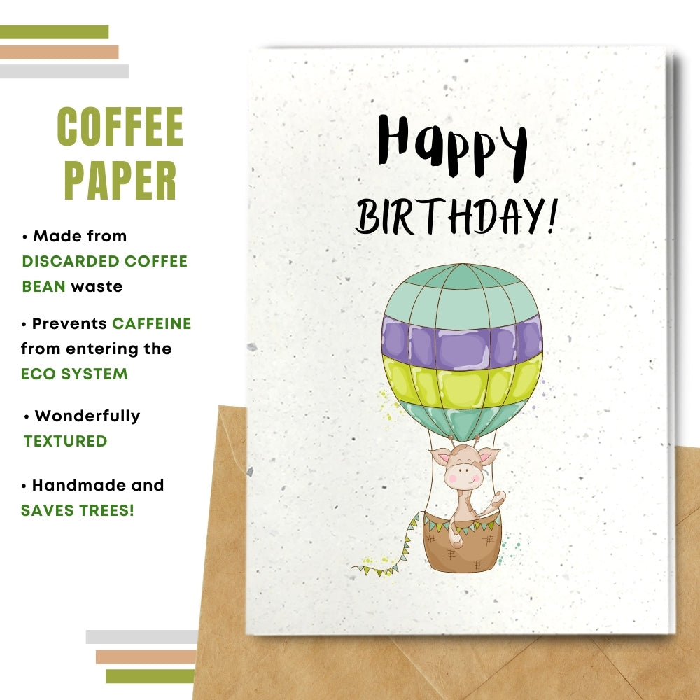 Children Birthday Card - Globetrotting Giraffe