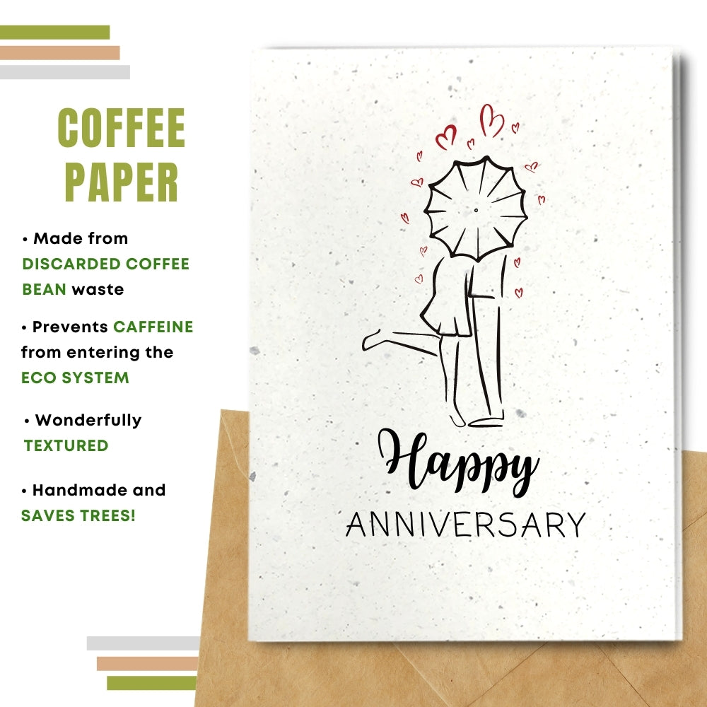 General Anniversary Card - Kissing In The Rain