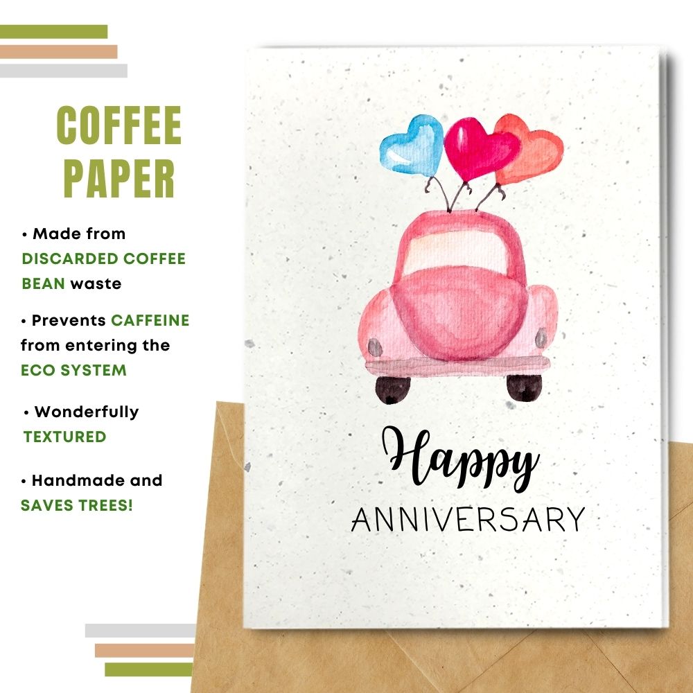 General Anniversary Card - Love Car