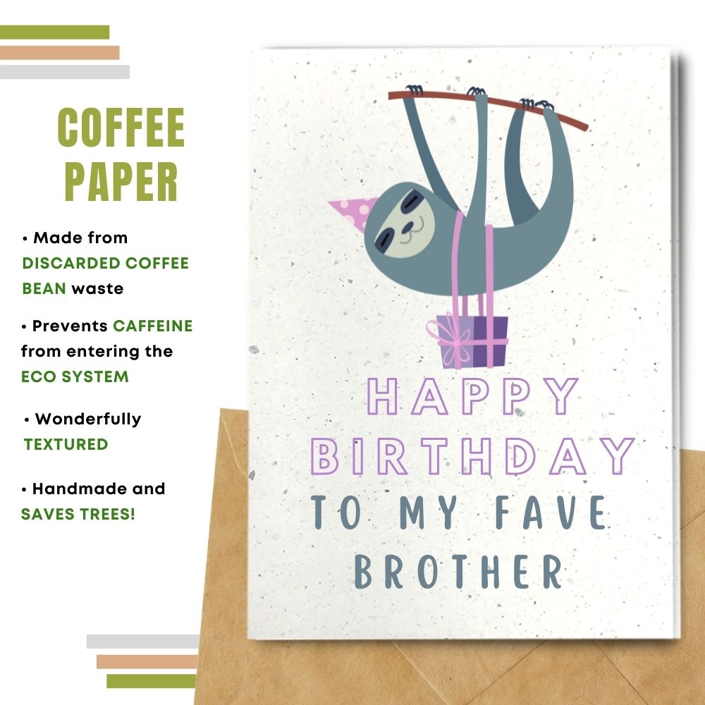 Children Birthday Card - Brother Sloth