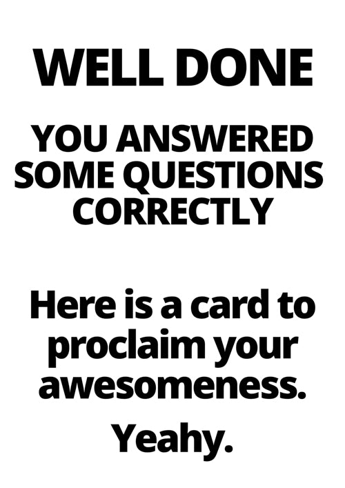 Humour Exam Card Personalisation