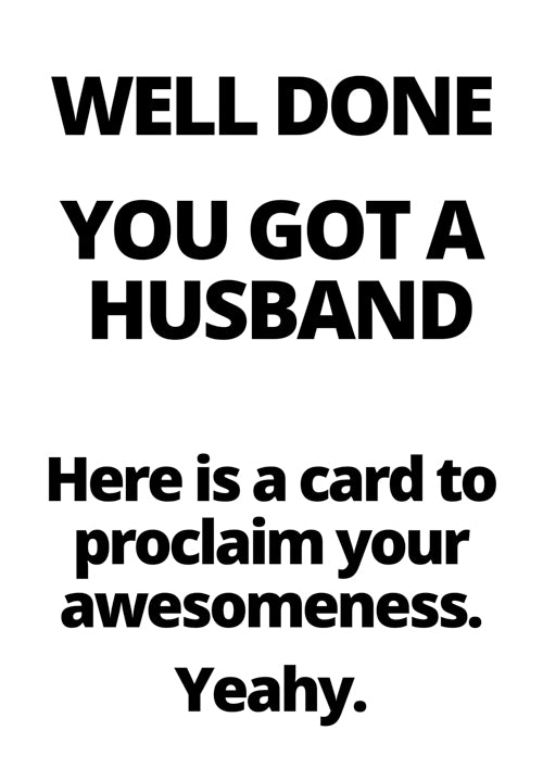 Humour Husband Card Personalisation