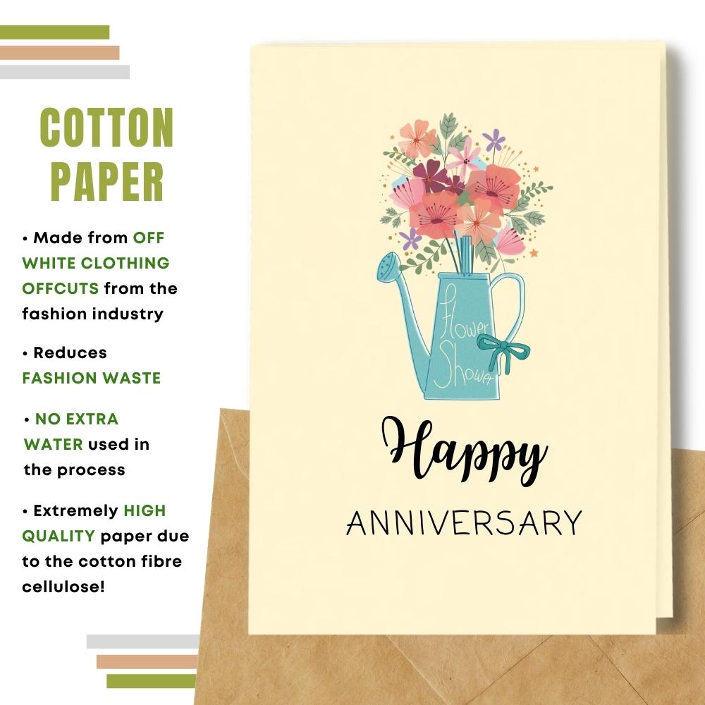 General Anniversary Card - Blue Flower Can