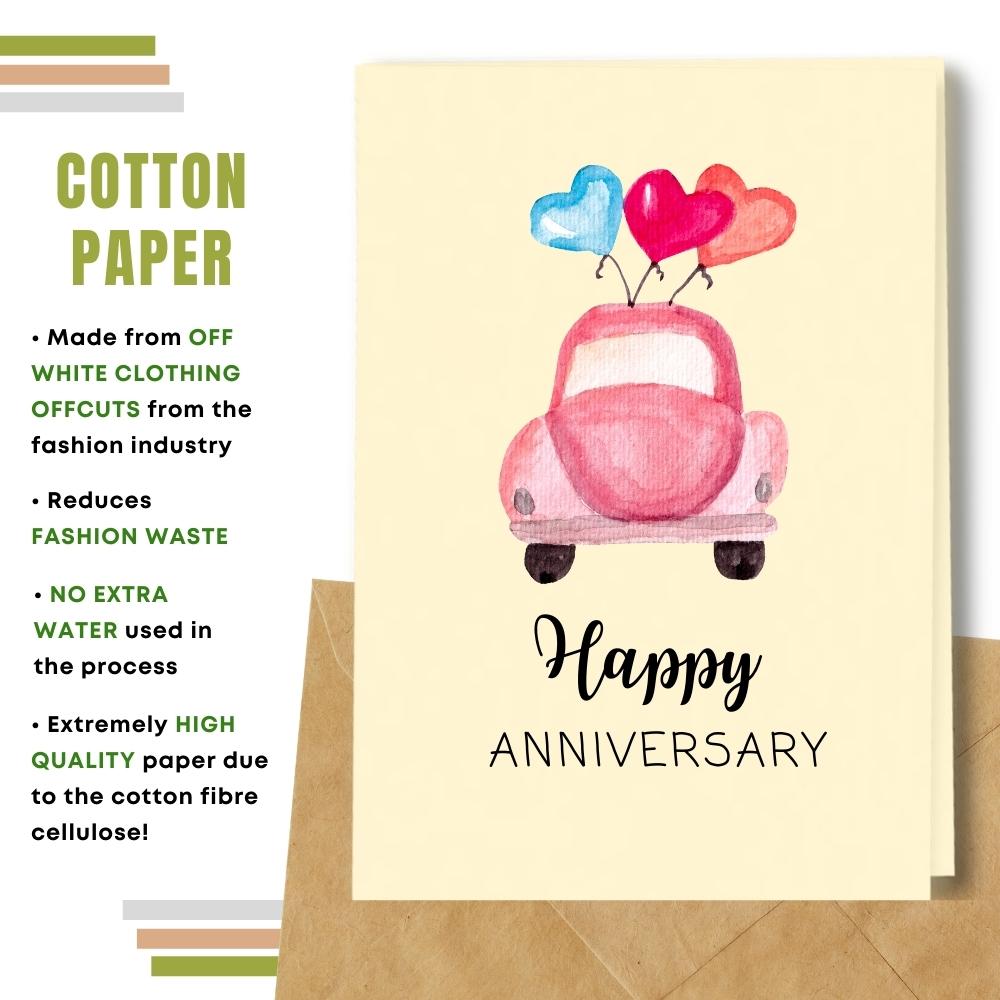 General Anniversary Card - Love Car