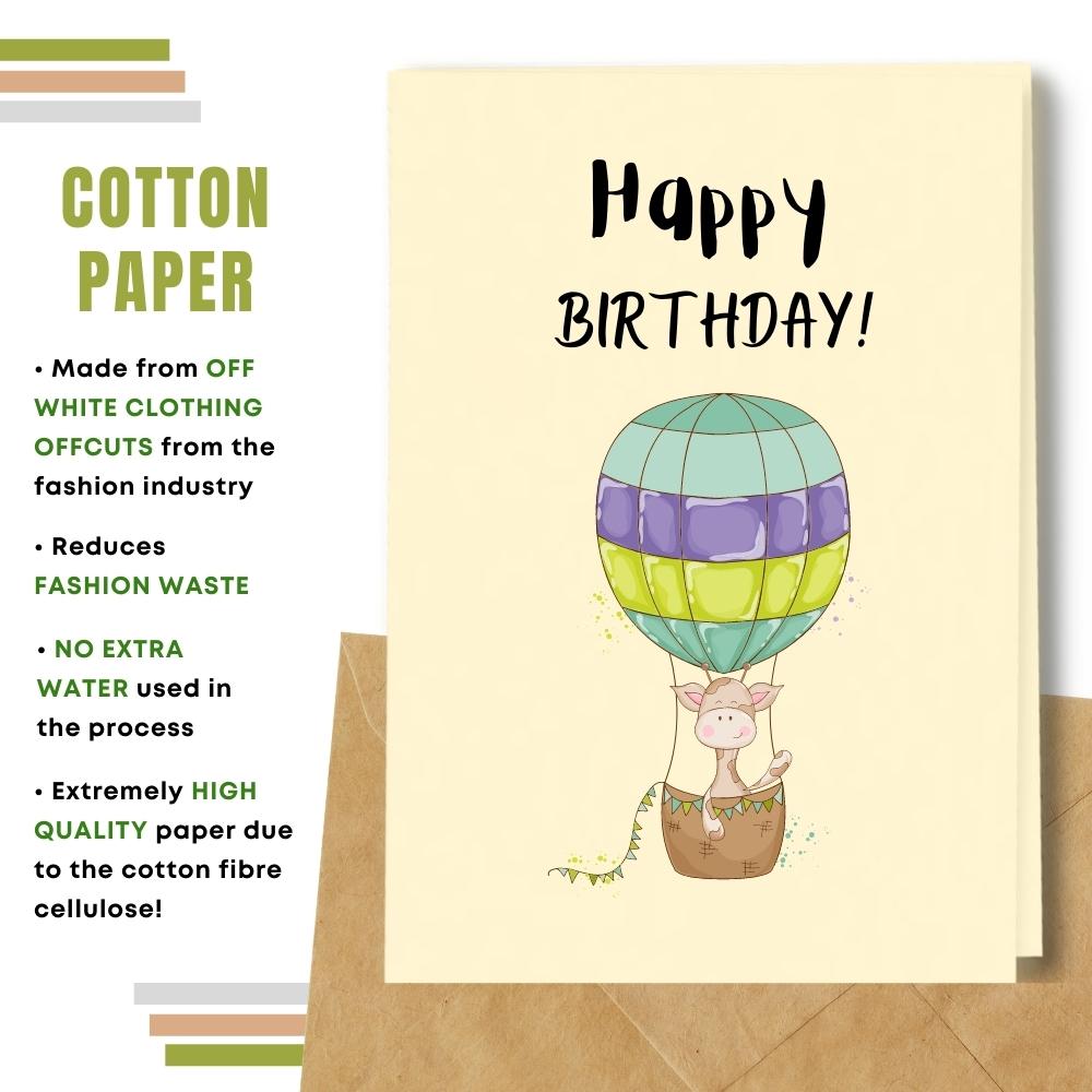 Children Birthday Card - Globetrotting Giraffe