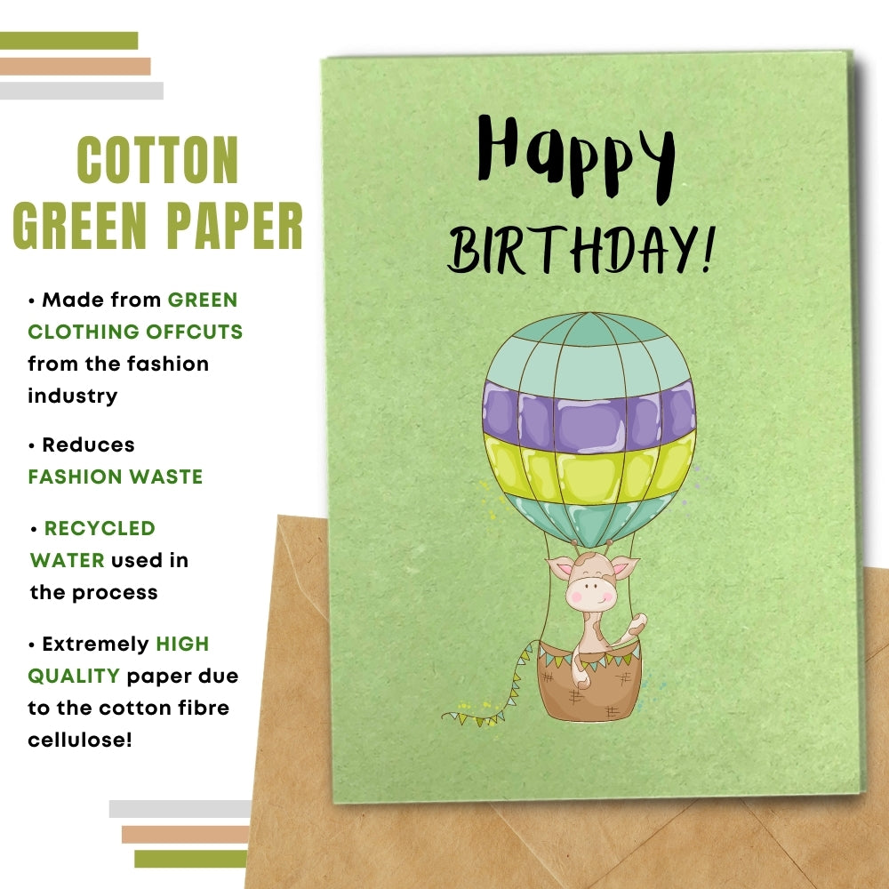 Children Birthday Card - Globetrotting Giraffe
