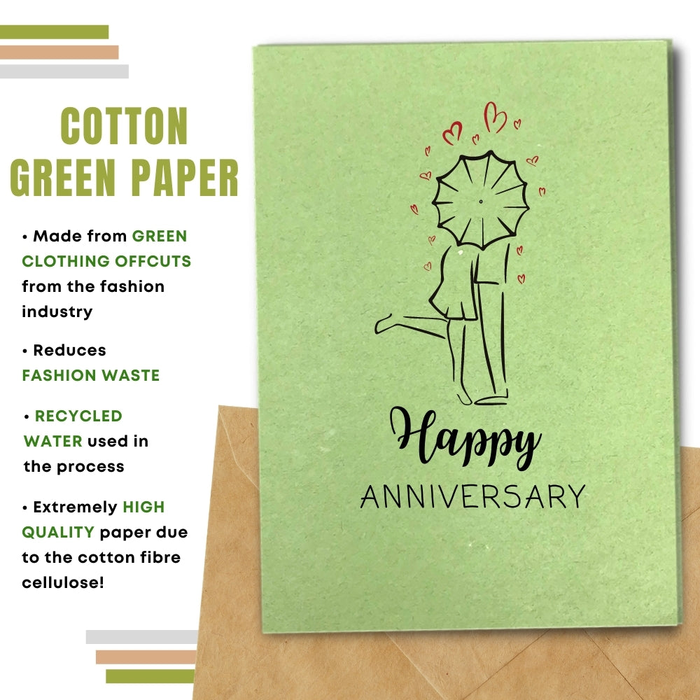 General Anniversary Card - Kissing In The Rain