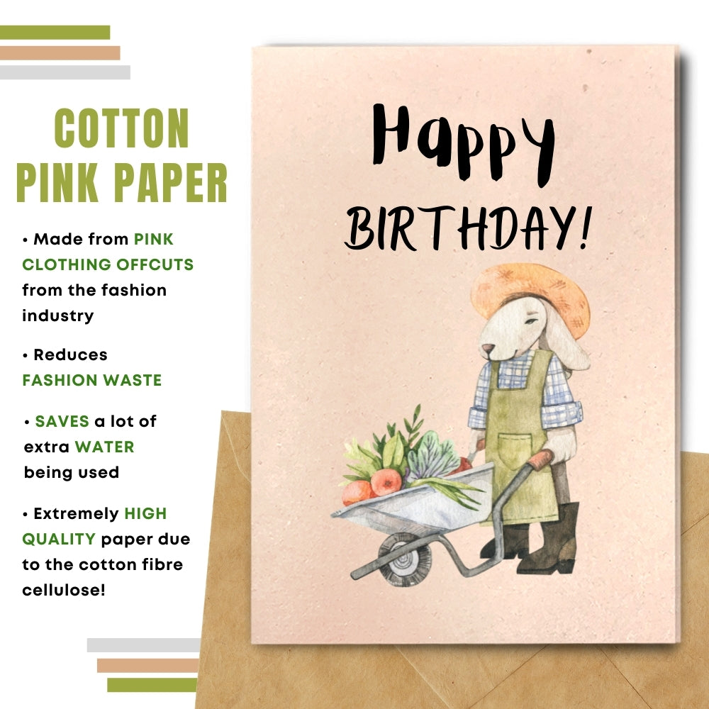 General Birthday Card - Gardening Bunny
