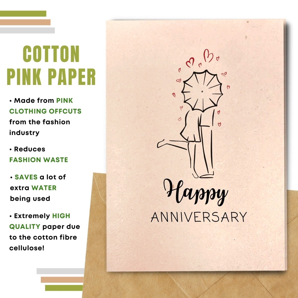 General Anniversary Card - Kissing In The Rain