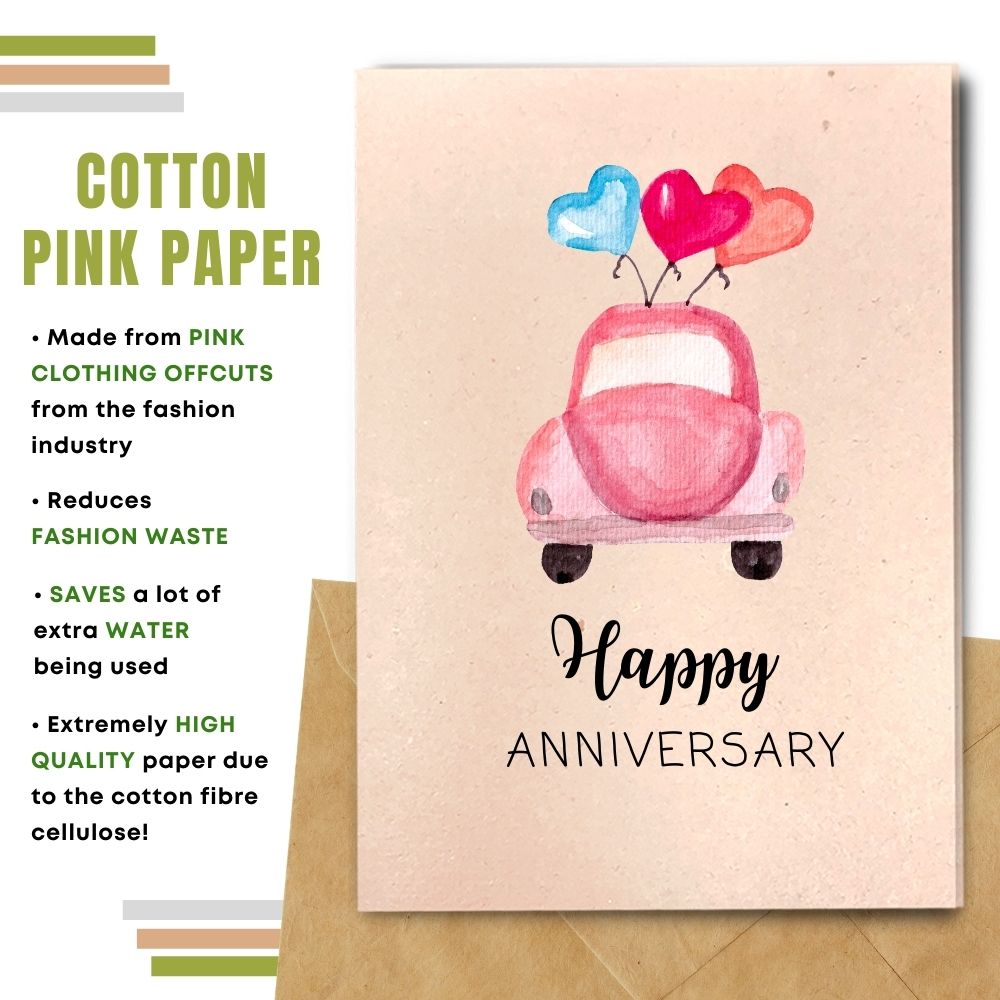 General Anniversary Card - Love Car
