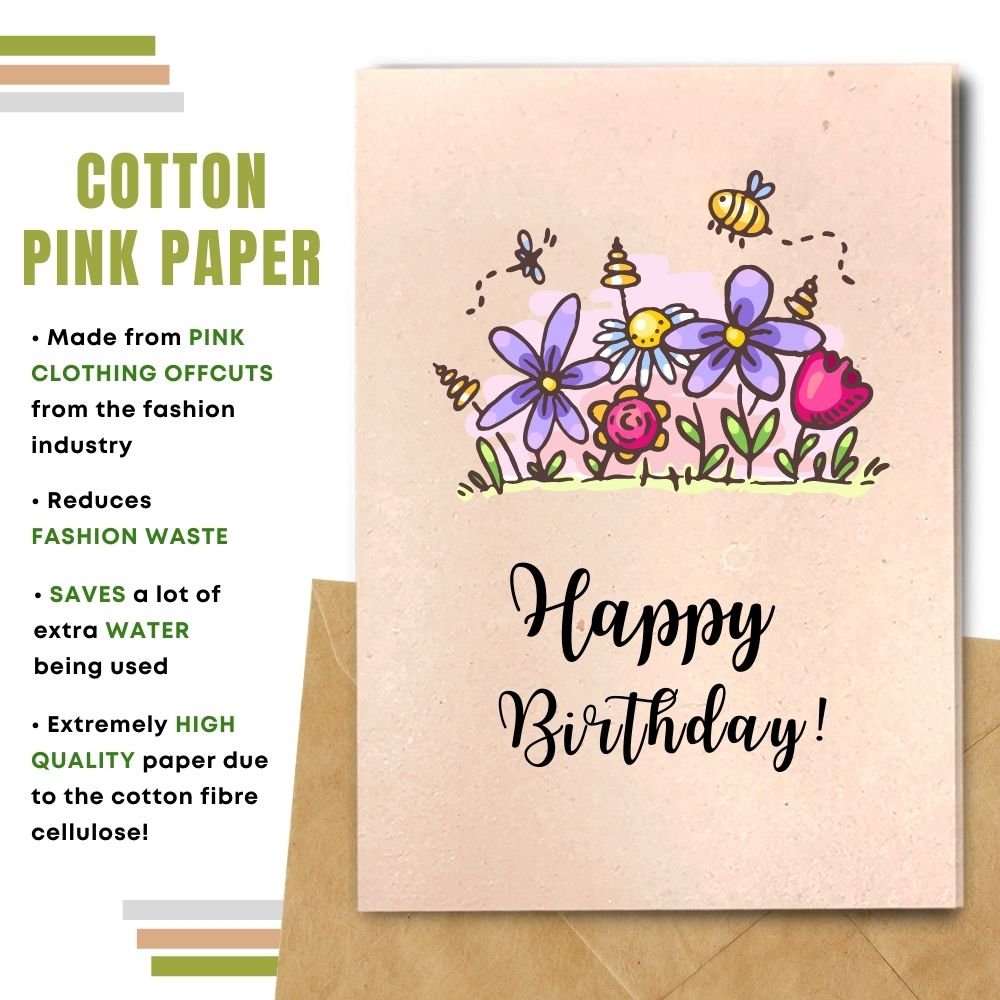 General Birthday Card - Flowery Birthday