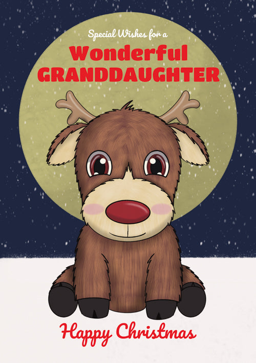 Special Granddaughter Christmas Card Personalisation