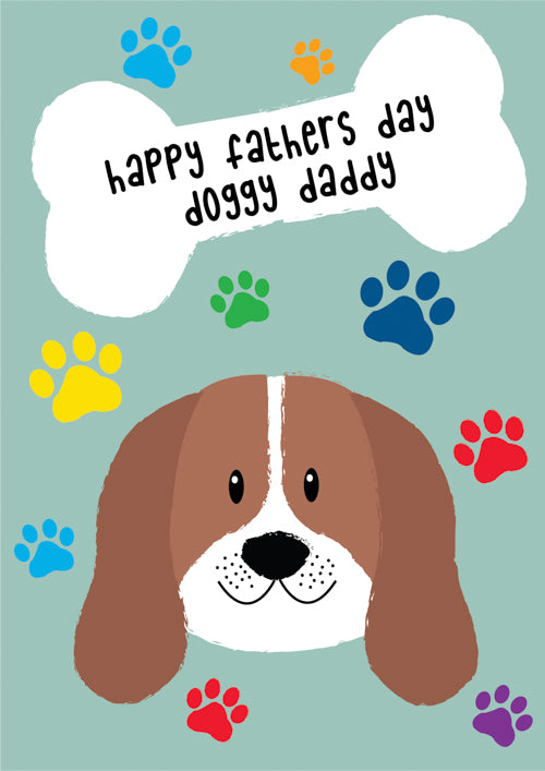 Pet Dog Daddy Fathers Day Card Personalisation