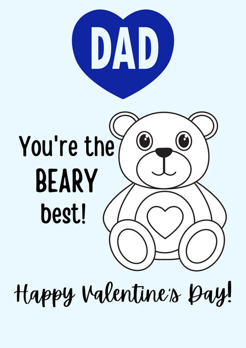 Dad Valentines Day Card Personalisation