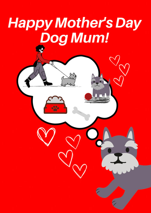 Pet Dog Mum Mothers Day Card Personalisation