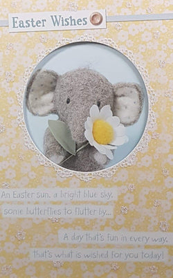 Easter Card -  General / Easter Sun & A Floral Yellow Front