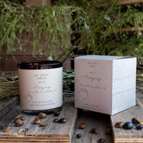 Natural Wax Candle - Eau Lovely Dublin / Amber