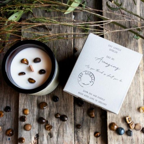 Natural Wax Candle - Eau Lovely Dublin / Amber