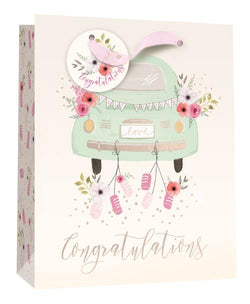 Gift Bag -  Large / Just Married & With Gift Tag