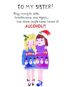 Sister Humour Christmas Card