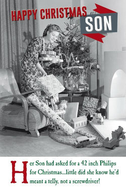 Son Humour Christmas Card