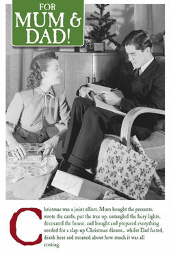 Mum And Dad Humour Christmas Card