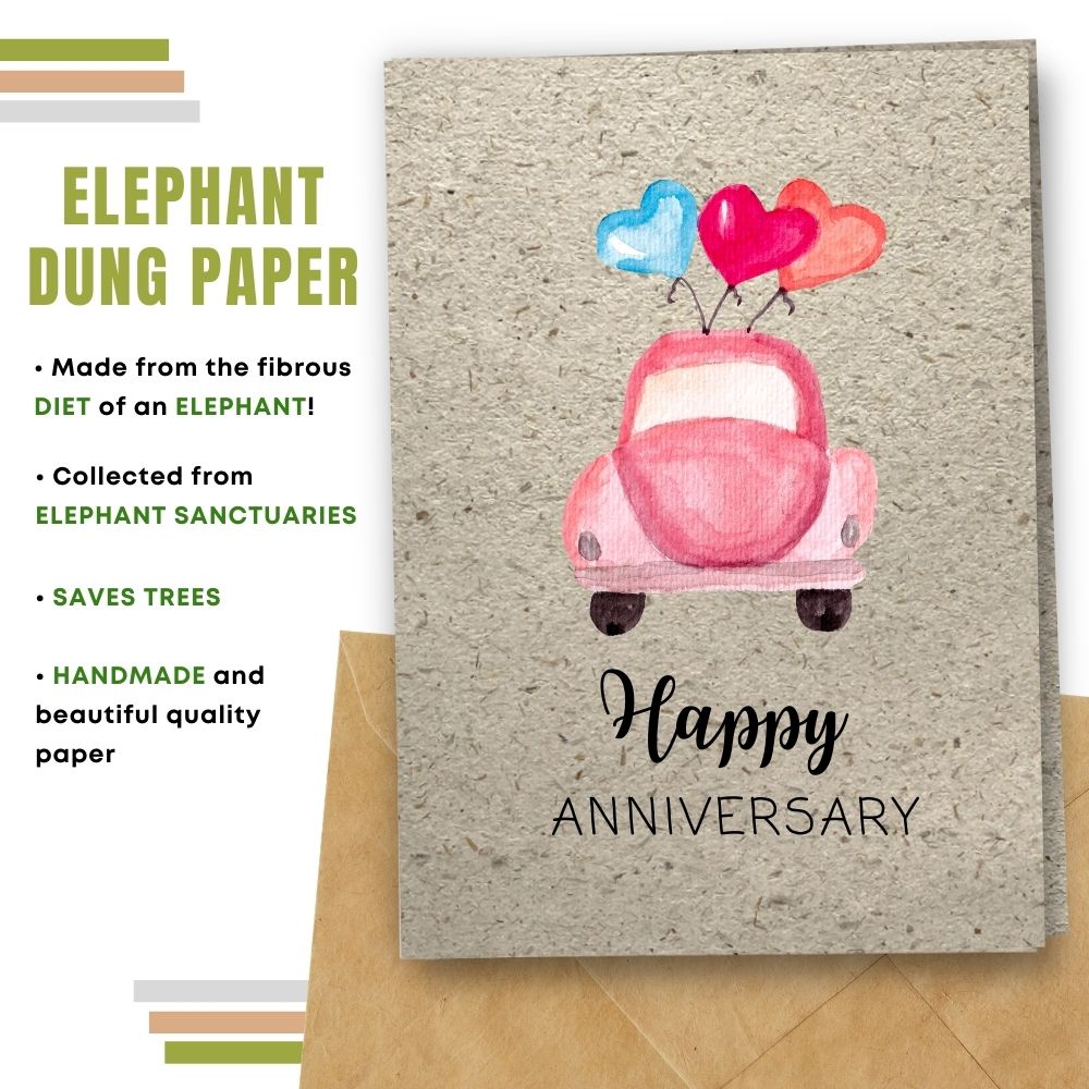 General Anniversary Card - Love Car
