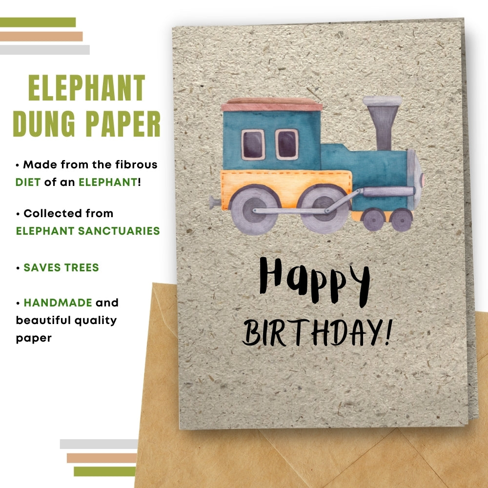 Children Birthday Card - Toy Train