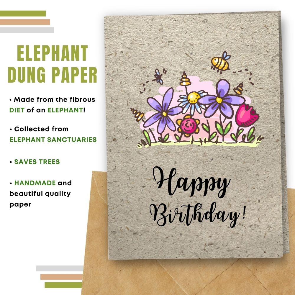 General Birthday Card - Flowery Birthday