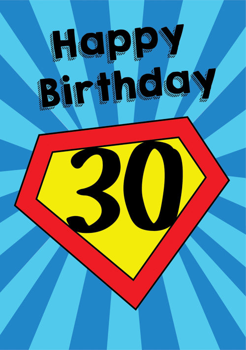 30th Funny Birthday Card Personalisation
