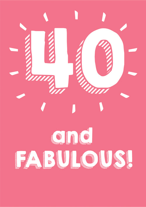 40th Female Birthday Card Personalisation