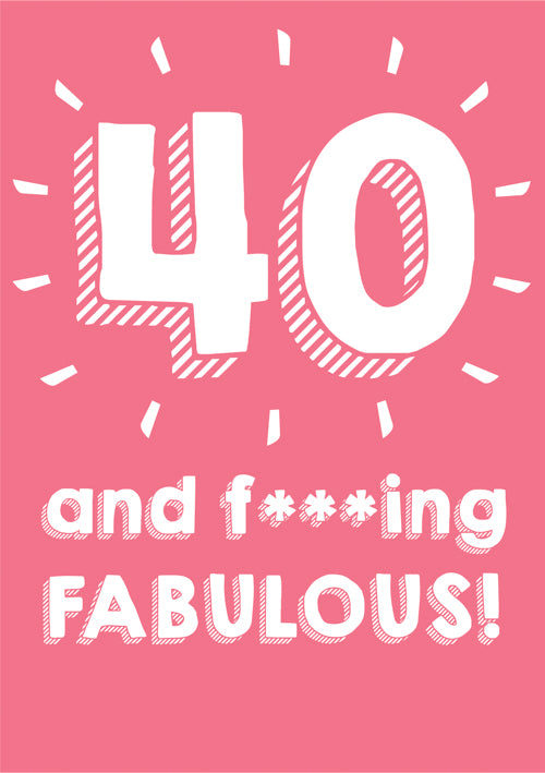 Humour 40th Female Birthday Card Personalisation