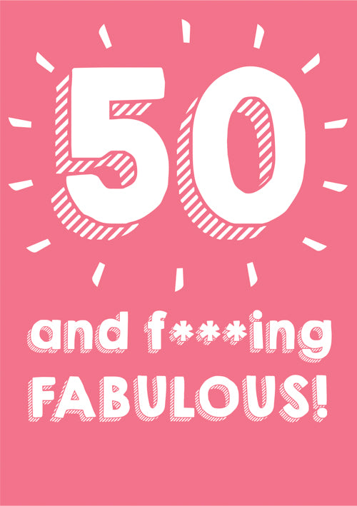 Humour 50th Female Birthday Card Personalisation