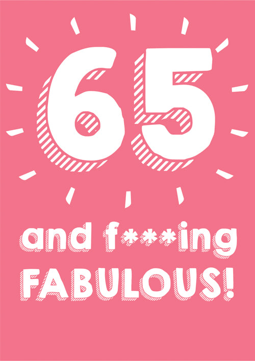 65th Humour Female Birthday Card Personalisation