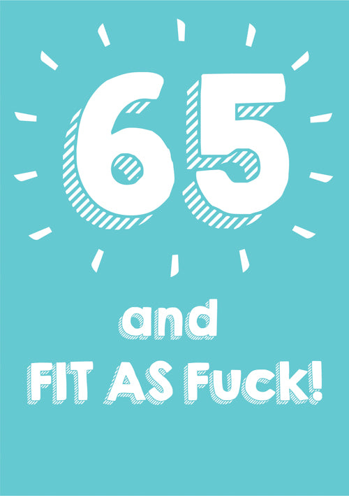 65th Humour Male Birthday Card Personalisation
