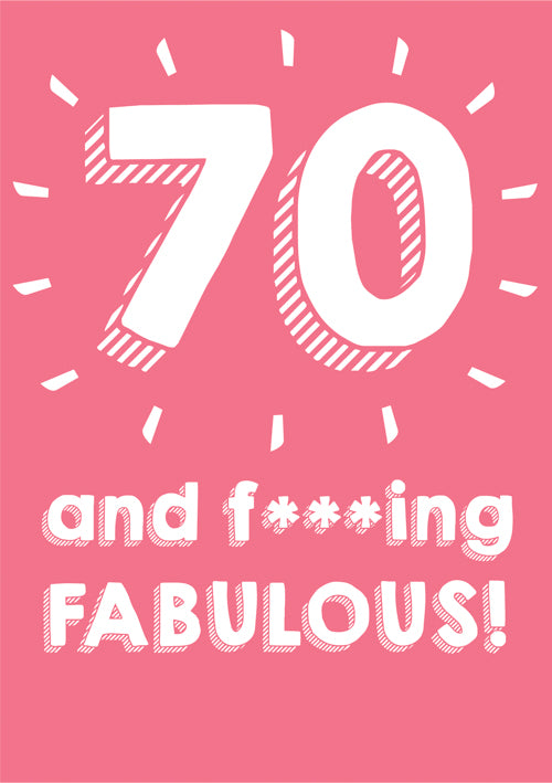 Humour 70th Female Birthday Card Personalisation