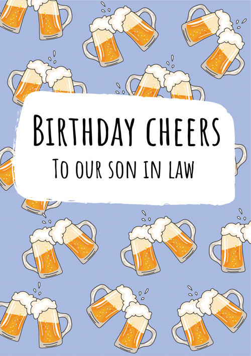 Humour Son In Law Birthday Card Persoalisation