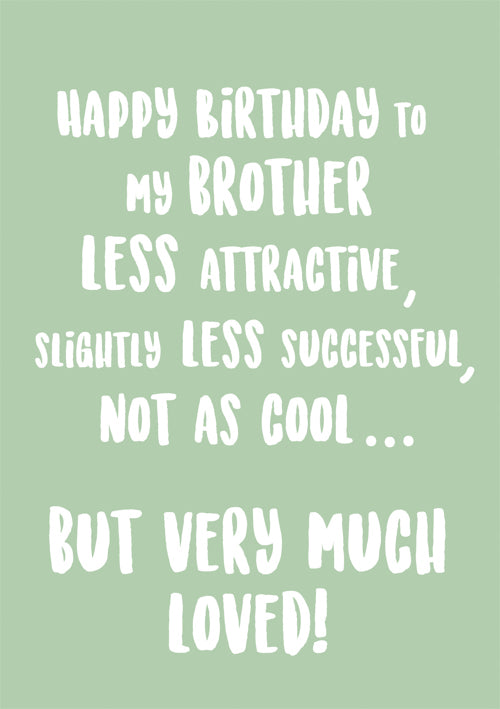 Humour Brother Birthday Card Personalisation