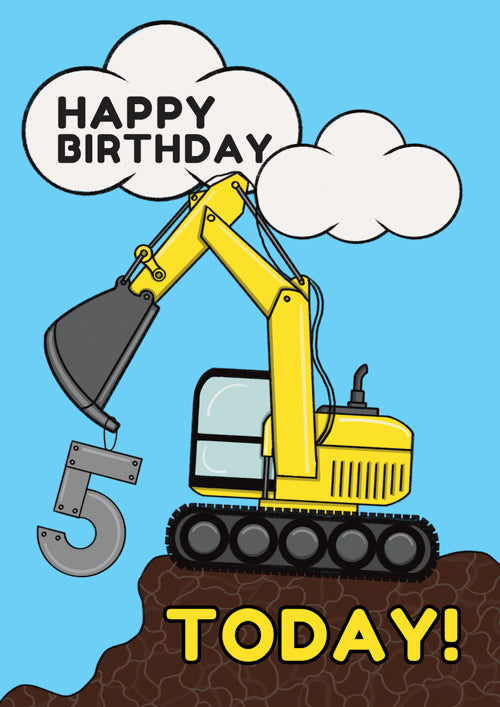 5th Boy Birthday Card Personalisation