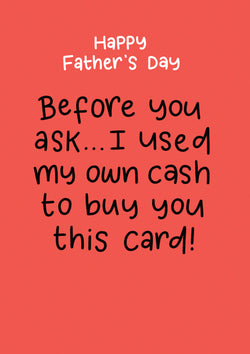 Funny Fathers Day Card Personalisation