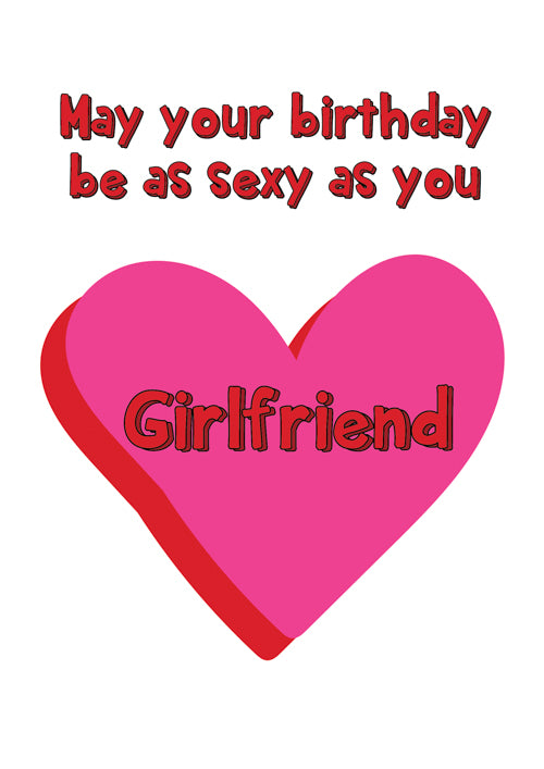 Humour Girlfriend Birthday Card Personalisation