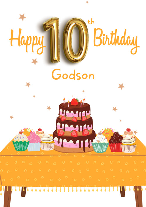 10th Godson Birthday Card Personalisation