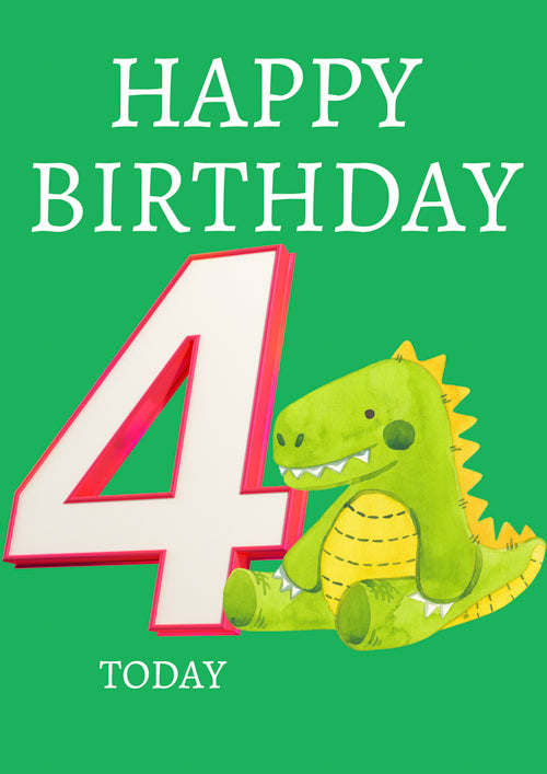 4th Birthday Card Personalisation