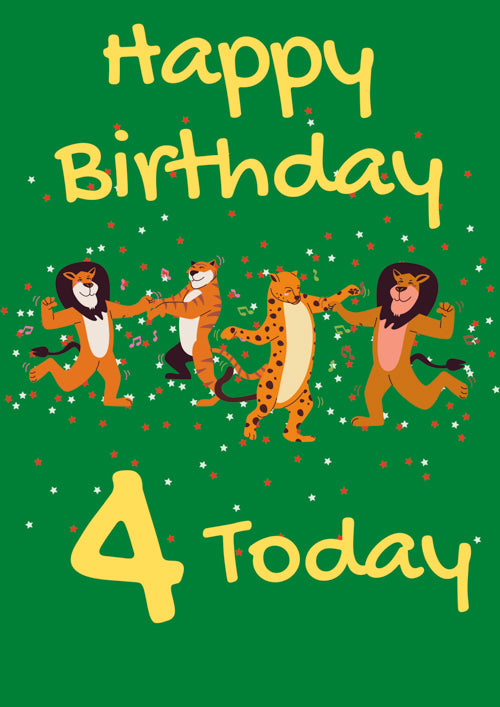 4th Birthday Card Personalisation