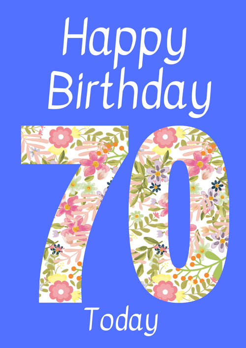 70th Birthday Card Personalisation